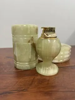 煎茶道具 煙草入れ 茶筒 大理石 天然石 石細工 オニキス 小物入れ