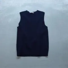 BEAMS 古着 A0643 ニット ベスト 紺