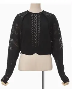 Mame Kurogouchi マメクロゴウチ Lace Knitted Topのサムネイル