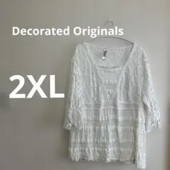 Decorated Originals レースチュニック 【2XL】白