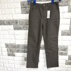 新品タグ付【ルドルフヴァレンチノ】ブラウン フィット ストレッチパンツM柔らか