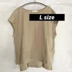 ベージュ フレンチスリーブTシャツのサムネイル