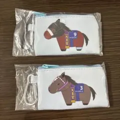 JRA 天皇賞 アーモンドアイ スペシャルウィーク 応援ポーチ 2種のサムネイル