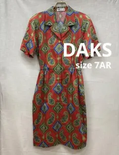 K415＊ DAKS ダックス レディース 開襟 ワンピース レトロのサムネイル