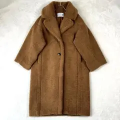 PASSIONE パシオーネ　ブラウン ボア ポンチョ Mサイズ　a134 PASSIONE パシオーネブラウン ボア ポンチョ Mサイズa134