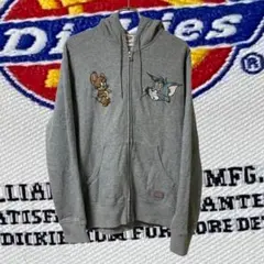 Dickies ディッキーズ トムとジェリー 刺繍 ジップ フーディー パーカー
