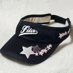 FILA フィラゴルフ サンバイザー ブラック 黒 ユニセックス １年くらい使用