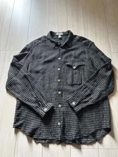 Giorgio Armani 90s 長袖シャツ ブラック GIORGIO ARMANI - vintage 90s GIORGIO ARMANI ストライプシャツ