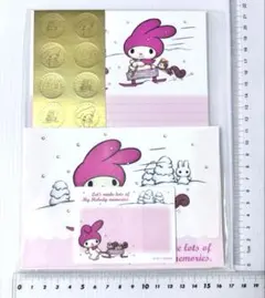 ② シール　マイメロディ　レターセット　ミニカード　メモ帳　平成レトロ　サンリオ