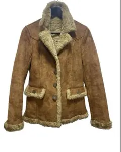 BURBERRY BLUE LABEL ボア　レザーコート　レディース　38