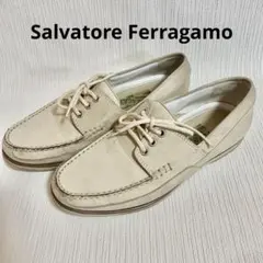 Salvatore Ferragamo ベージュ モカシン　パンプス　24.5のサムネイル