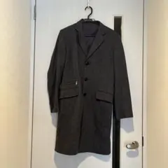 グレー チェスターコート ウール