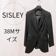 SISLEY レディーステーラードジャケット　黒　綺麗めのサムネイル