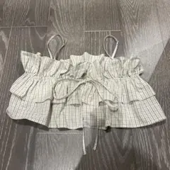 【美品】LOWRYSFARM フリルビスチェ イエロー Freeサイズのサムネイル