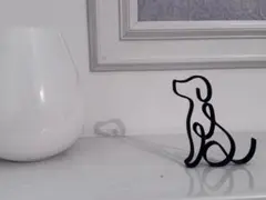 いぬ　ラインアートオブジェ
