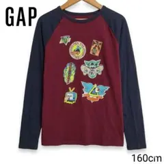 【最終価格】　GAP 長袖 Tシャツ160cm スケートデザイン　エンジ
