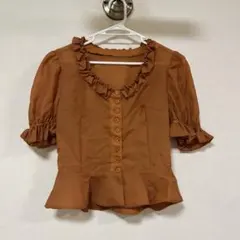 未使用タグ付き】 シビラ カールマイヤーハイネックブラウス シルク混