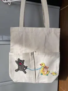 羊毛フェルト刺繍のトートバッグ