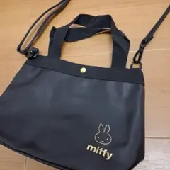 miffy ミッフィー 2way ショルダーバッグ ブラック