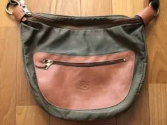 〈値下げ〉イルビゾンテ ナイロン×レザー ショルダーバッグ