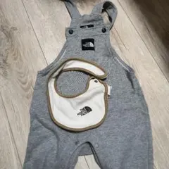 THE NORTH FACE グレー ロンパース・ビブセット