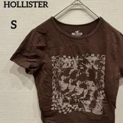 美品✨️HOLLISTER 【S】ブラウン 半袖Tシャツ レディース 輸入古着レア