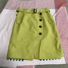 Apuweiser-richeリバーシブル ひざ丈スカート イエロー/チェックのサムネイル