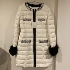 Rady ビジューフォックスダウンコート ファー ノーカラー バイカラー 白黒のサムネイル