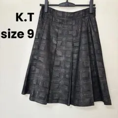 Kiyoko Takase ひざ丈スカート プリーツ スカート ダーク グレー