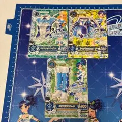 アイカツ　クリアガラス　カード　初期　レア　フィーチャリングガール　霧矢あおい