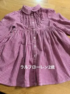 ラルフローレン。 ギンガムチェック ワンピース 90cm 24month