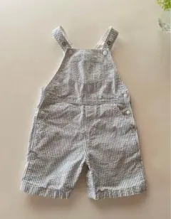 プチバトー サッカー生地サロペット