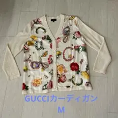 GUCCI 七分袖 クロシェ カーディガン GGロゴ Mサイズ 極美品】GUCCI 七分袖 クロシェ カーディガン GGロゴ Mサイズ - メルカリ