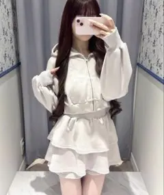 evelyn ロゴビジュースウェットセット スウェット セットアップ