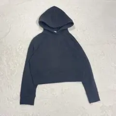 ZARA パーカー ショート丈 クロップド ブラック Sサイズ フーディのサムネイル