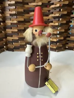 cドイツ/木製工芸品/煙出し人形/クリスマス/エルツ山地/ビンテージのサムネイル