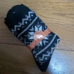 カシミヤミックスソックス Lサイズ ブラック/ホワイト