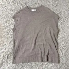 【美品】かぐれ リネン100 ニット　ノースリーブ　ベストのサムネイル