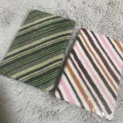 ストライプタオルハンカチ2枚セット