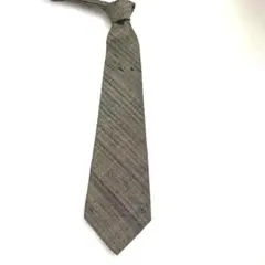 グレー ストライプ ネクタイ 幅約8cm シルク手織り