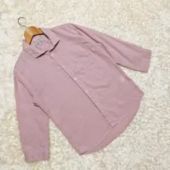 【ABAHOUSE】アバハウス 無地 シャツ ピンク 麻54% 524のサムネイル