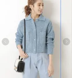 Spick and Span　メランジェニットブルゾン