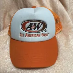 A&W メッシュキャップ オレンジ 正規品