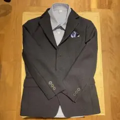 キッズ　フォーマル　ブレザーと長袖チェック柄 シャツ 120