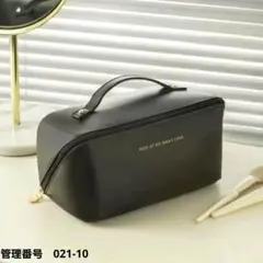 大容量 メイクポーチ バニティ 化粧ポーチ ブラック 高見え 旅行 収納 新品のサムネイル