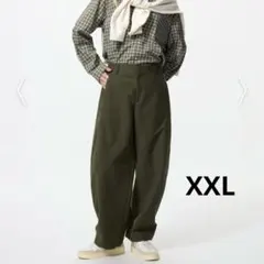 UNIQLO ユニクロ ジャージーバレルレッグパンツ Olive XXL