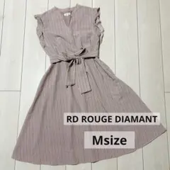 RD ルージュディアマン ストライプワンピース Aライン シフォン ガーリー
