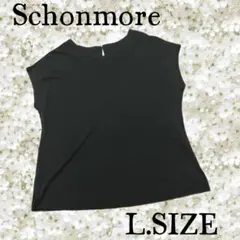 285〚Schonmore〛 ノースリーブ カットソー ブラック Lサイズ