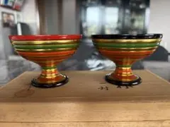 京都平安象彦 京漆匠 馬上杯一対 金 赤と黒 桐箱入り 京都平安象彦 京漆匠 馬上杯一対 金 赤と黒 桐箱入り - メルカリ
