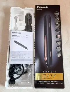 Panasonic - 良品中古 EH-HS0E ナノケア ブラック 黒 M444 Amazon | パナソニック ヘアーアイロン ストレート用 ナノケア